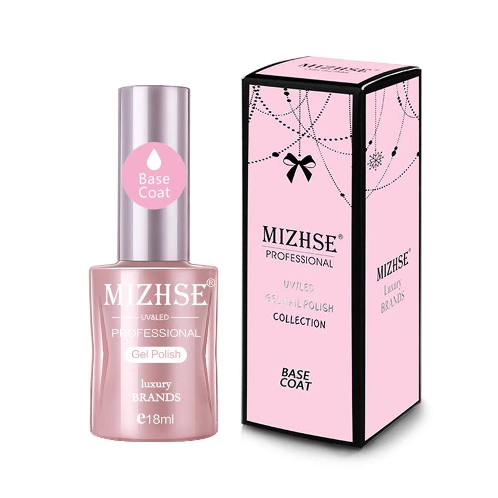 BASE MIZHSE Розовый Цветной Гель-лак нужен сухой УФ/светодиодный светильник с УФ Vernis Полупостоянный праймер верхнее покрытие поли гель лак для ногтей, маникюр - Цвет: BASE