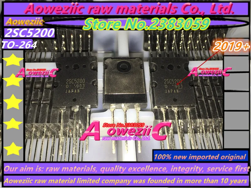 Aoweziic 2019 + 10 пар 100% новые импортные оригинальные TO-3P высокой мощности 2SA1943 2SC5200 A1943