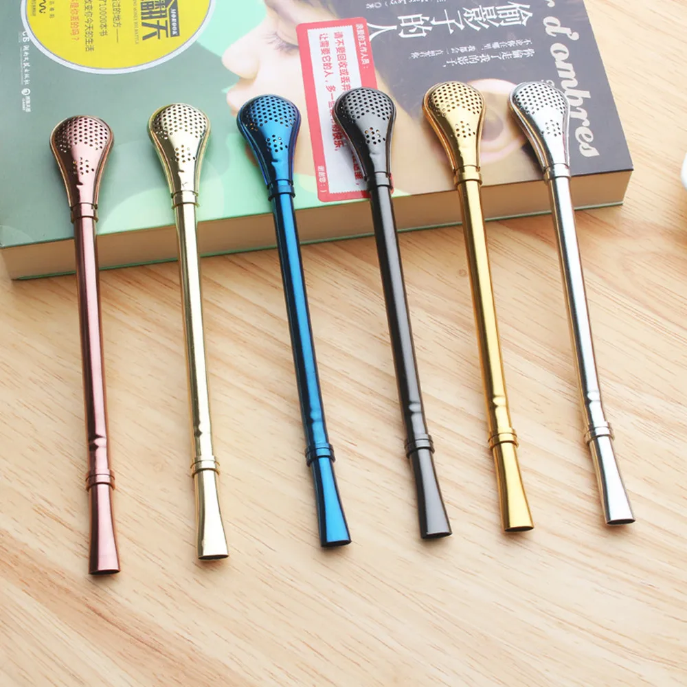 

304 Stainless Steel Straw Reusable Metal Drinking Straws Set with Cleaning Brush Party Bar Accessory Eco Friendly New