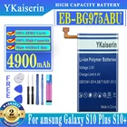 (S10 Plus) EB-BG975ABU 4900 мАч Оригинальная батарея ykaisсеребрин для Samsung Galaxy S10 + S10 Plus SM-G975F G975U G975W G9750 батарея