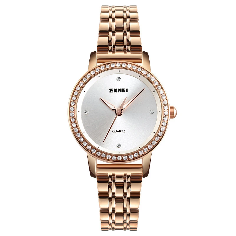 Часы женские с браслетом из розового золота со стразами, роскошные ювелирные украшения, повседневные кварцевые наручные часы для девушек от AliExpress WW