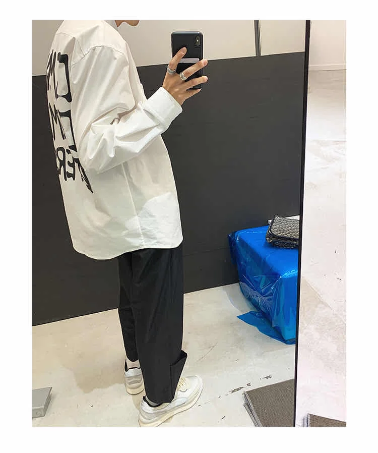 

Oversize Vetements Shirt Men Women 1:1 High Quality Male Female Person Printing On The Back V Embroidery VTM Long Sleeve Top