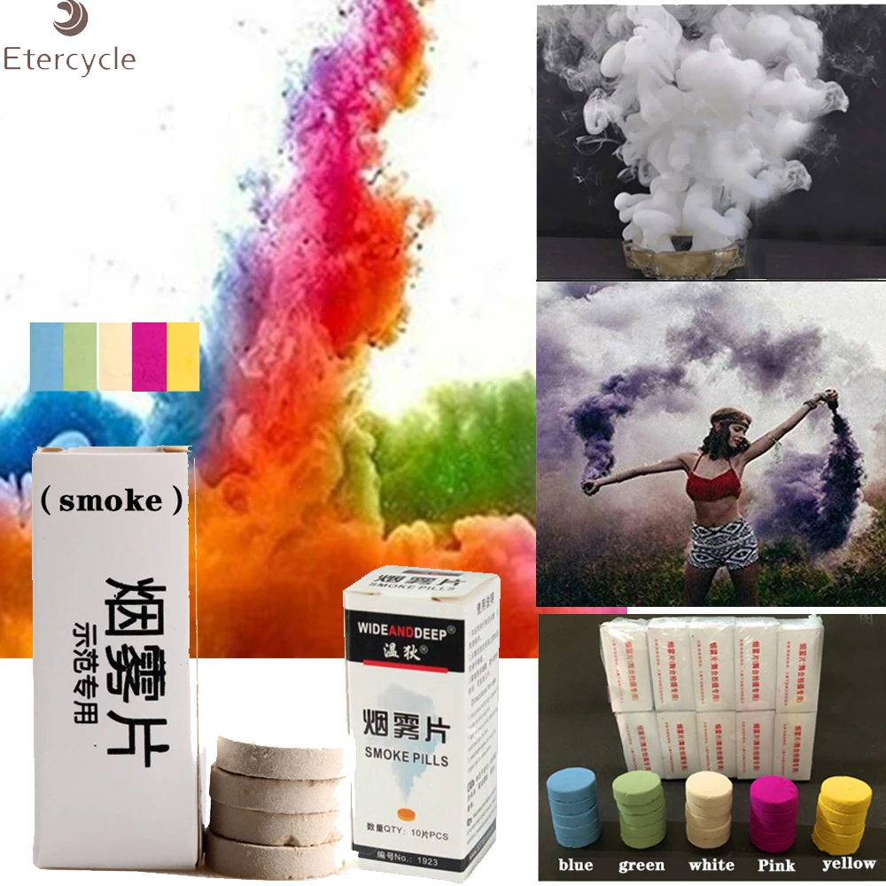 10 шт./кор. Хэллоуин реквизит цвет дымовая шашка фотографии помощи инструмент для