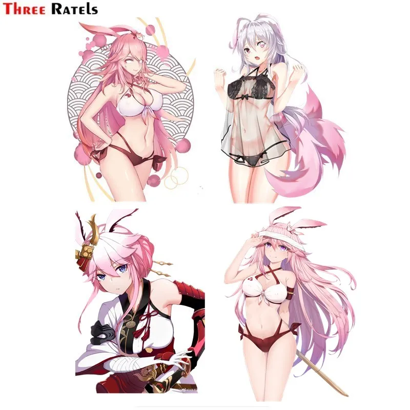

Наклейка на лобовое стекло Three Ratels FC924 Yae Sakura Honkai Impact 3