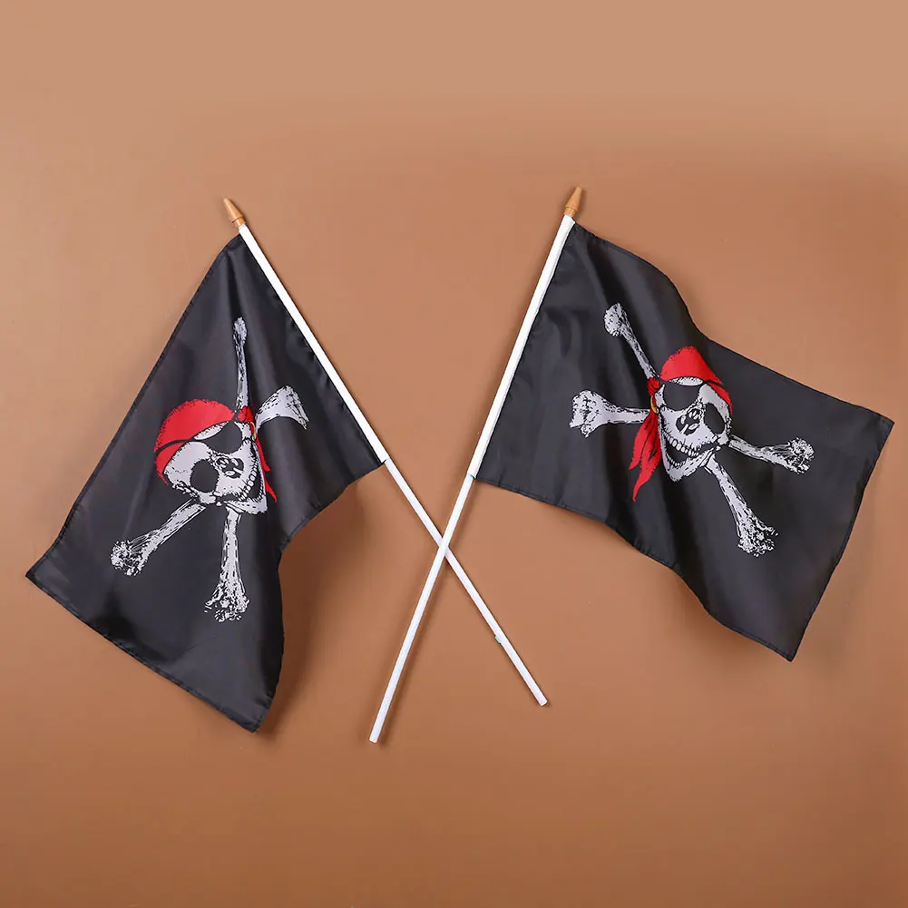

Флаги с флажком 30 х45 см, 1 шт., украшение для вечевечерние НКИ на Хэллоуин с пиратским рисунком, украшение для дома