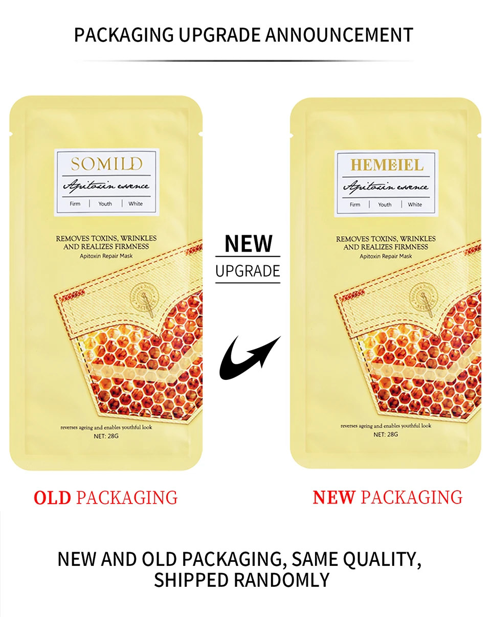 SOMILD маска для лица против морщин Корейский Экстракт пчелиного яда укрепляющая