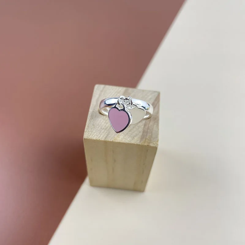 

Classic ring, luxury brand. Double Heart Ring, Charm Jewelry, Engagement Gift, Free Shipping, Mother's Day