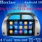 Автомобильный мультимедийный плеер 2 Din, 8 ГБ + 128 Гб, Android 10, RDS, AM радио, GPS, Wi-Fi, 4G, Bluetooth, для Toyota RAV4 2001, 2002, 2003, 2004-2006