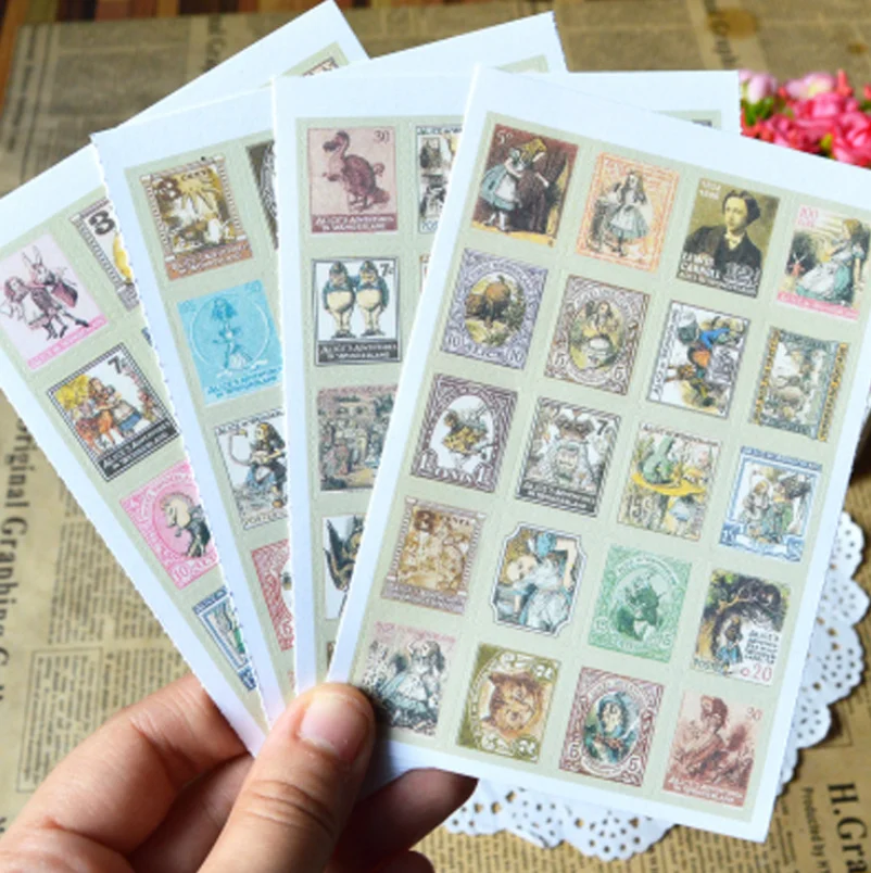 80 шт/4 листа с принтом Маленький принц героями мультфильмов расписанные вручную