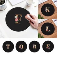 26 letter a z gamer speed mice retail small rubber mousepad comfortable round mouse pad planet series mat desktop diy desk mat