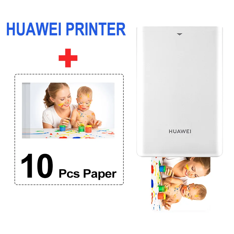 Color Printer huawei Zink портативный фотопринтер Honor Mini Pocke принтер Bluetooth подключение мобильного телефона Android iOS DIY Share - Цвет: Color Printer