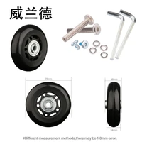 suitcase parts wheels replacement luggage fitting 75mm26mm makeup trolley 360 spinner casters fashion mute wheels