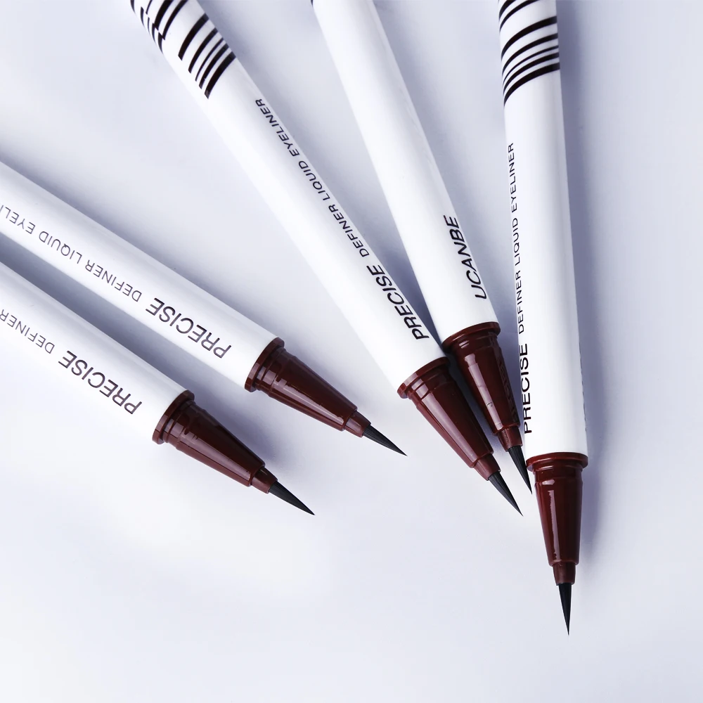 UCANBE Black Brown Waterproof Liquid Eyeliner Pencil Fast Dry Ultra-fine Tip Eye Liner Pen Makeup Long Lasting Non-fading Eyes