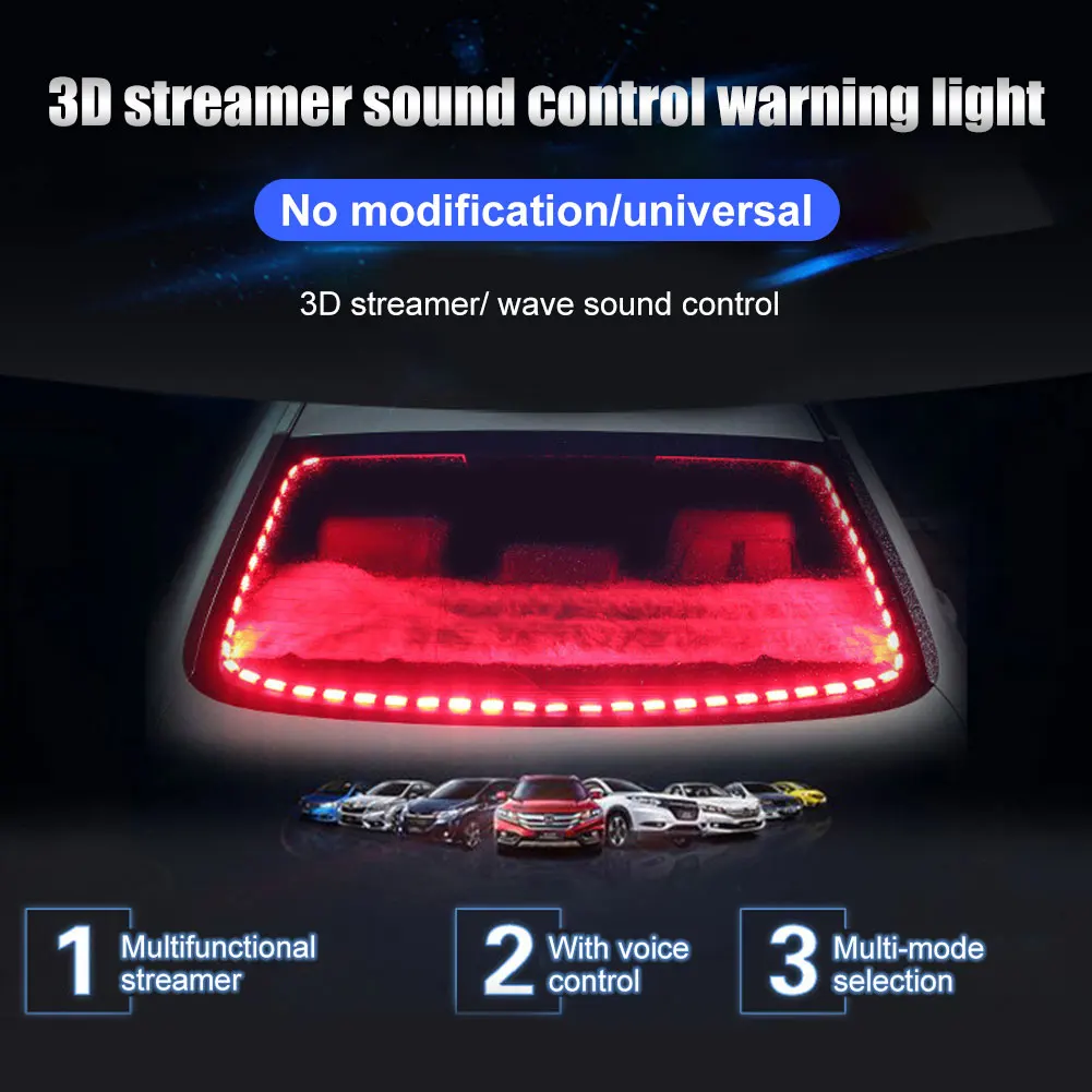 

20LEDs, 40LEDs Car RGB LED Strip Light Remote Control Sound Music Auto Atmosphere Lamps Car Interior Lights Lamps Strips