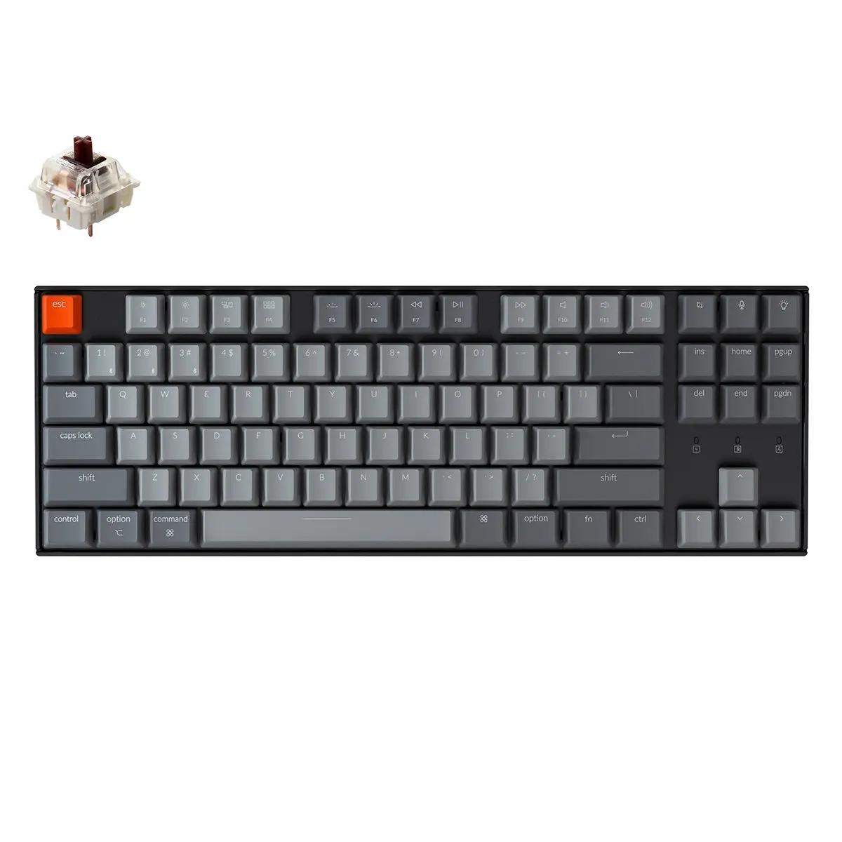 

Keychron K8 G Wireless Bluetooth Mechanical Keyboard Gateron Hot-swappable Switch White Backlight Keyboard for Mac