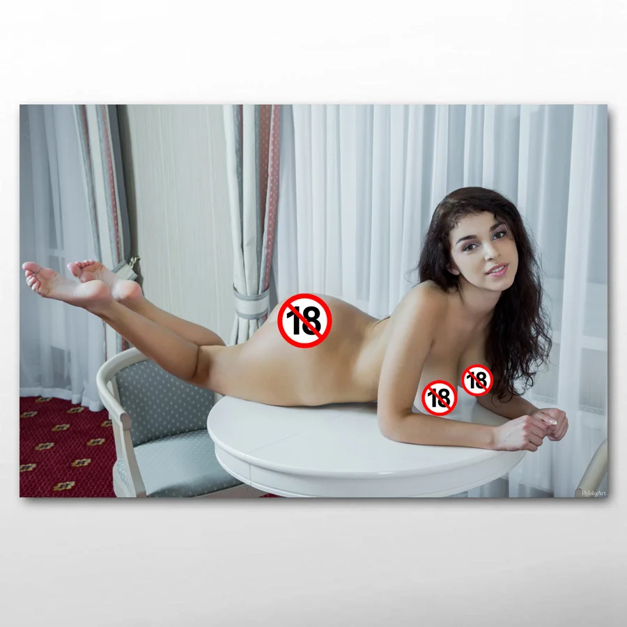 Настенные художественные плакаты модель для взрослых красивые черные волосы