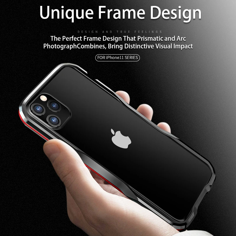Оригинальный металлический бампер Luphie для iPhone 12 mini 11 Pro Max Xs X 8 7 Plus чехол с