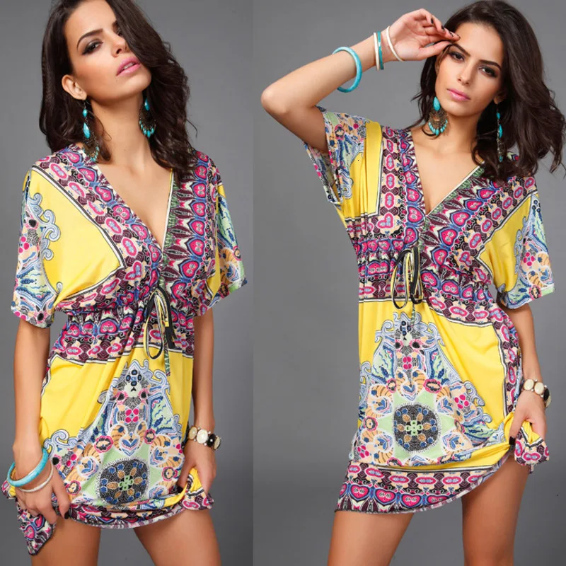 Купальник бикини с принтом вязаный крючком женский купальник Пляжное платье