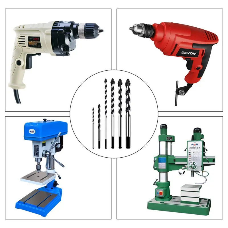 Новинка 10 шт. многофункциональные черные треугольные сверла с ручкой мрамор