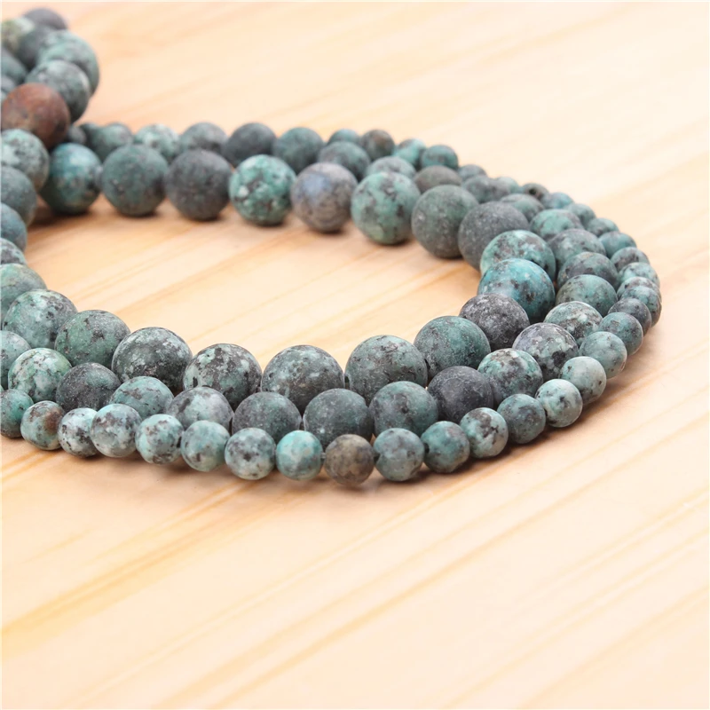 

Natural Frosted African Pine 6/8/10mmBeadRoundBeadSpacerJewelryBeadLooseBeadsForJewelryMakingDIYBracelet