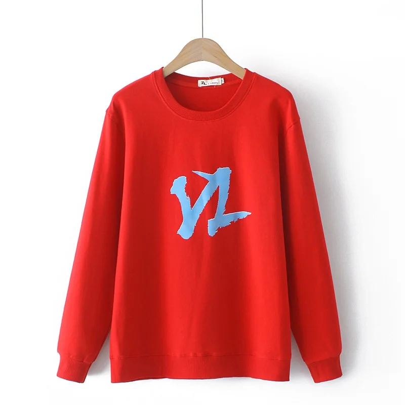

Plus Size XL-5XL Women's Long Sleeved Letter Printed Hoodie Casual Long Sleeved A-line Outerwear Large Size Muslimah Pullovers