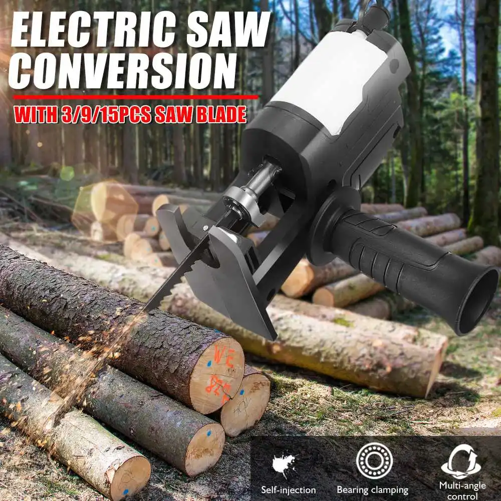

Portable Reciprocating Saw Adapter Electric Drill Modified Electric Saw Power Tool Wood Cutter Machine Attachment Adapter
