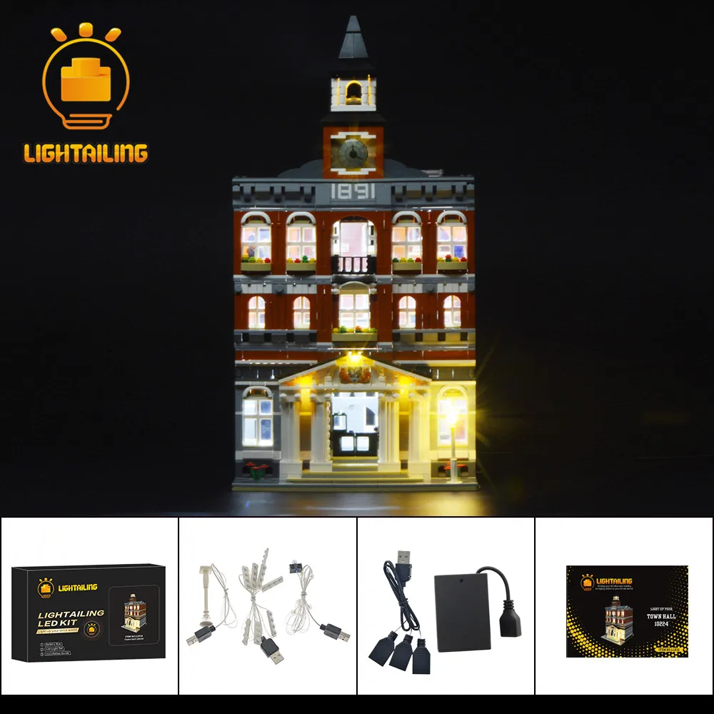 

LIGHTAILING Led Light Kit For 10224 The Town Hall Building Blcoks Model Compatible With 15003