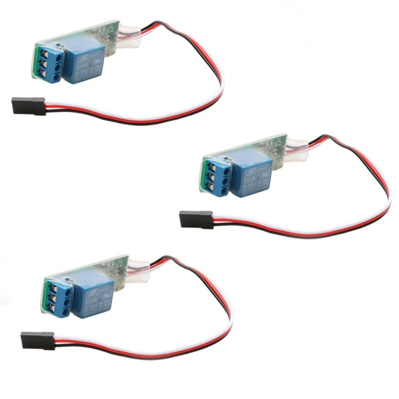 Controlador remoto K1 para Dron teledirigido, DC3-9V de rel&eacute; de 500W, interruptor de luz de navegaci&oacute;n, sonido/c&aacute;mara/luz/receptor de alto voltaje ON OFF, 3 uds.-0