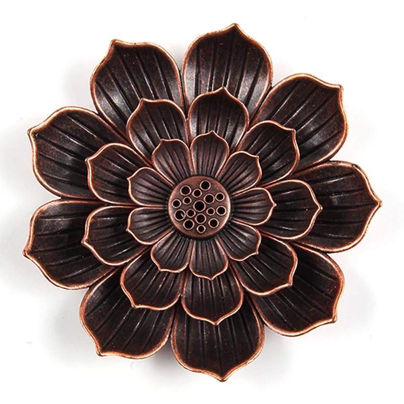 1 шт. горелка для благовоний в виде лотоса держатель цветок статуя тарелка кадило