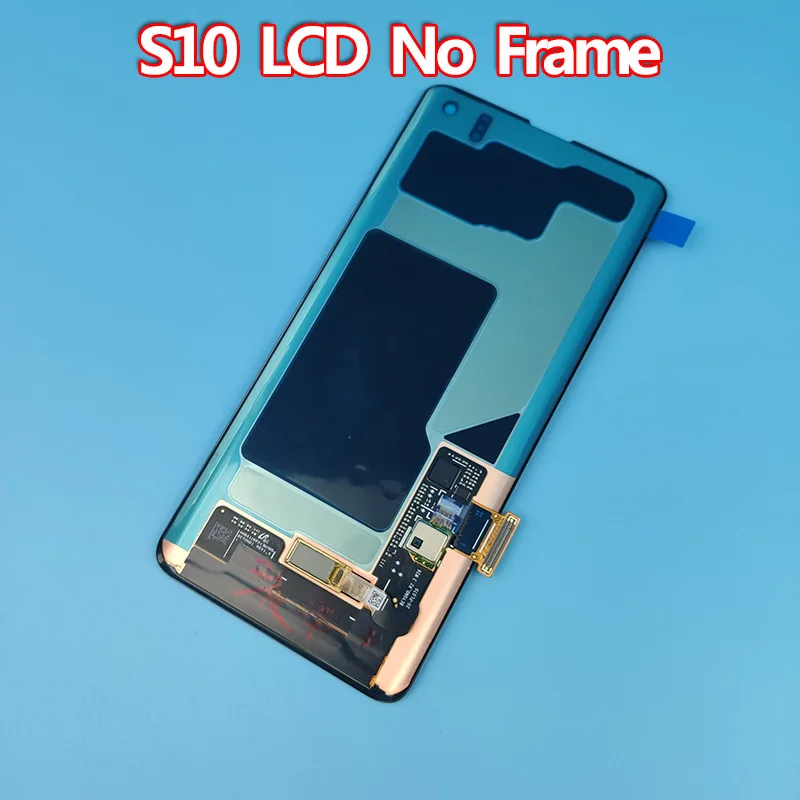 Amoled ЖК-дисплей с рамкой для SAMSUNG Galaxy S10 G9730 дисплей S10+ Plus G9750 сенсорный экран дигитайзер