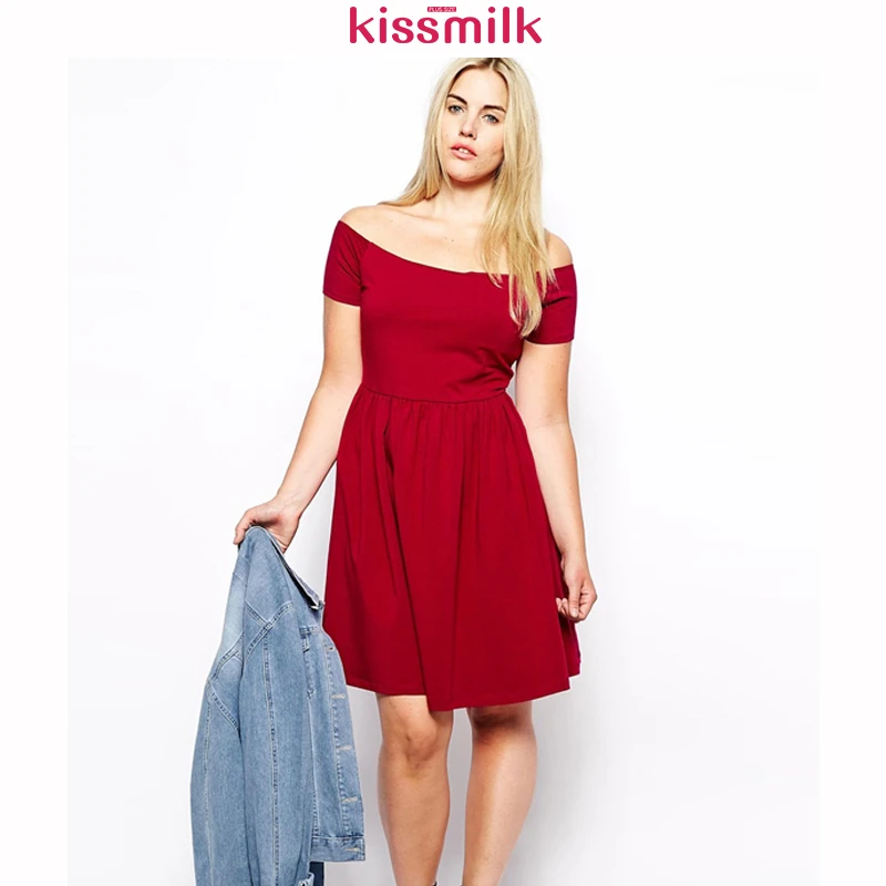 Женское платье с коротким рукавом Kissmilk однотонное открытой спиной и открытыми