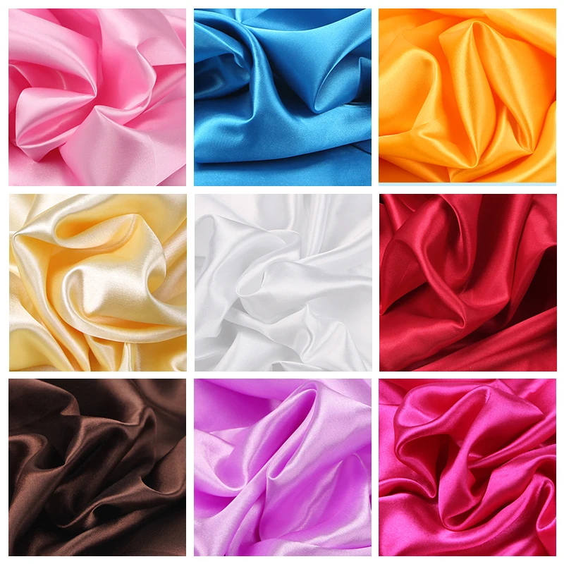 

100cm*150cm satin fabric milk silk brocade cloth 16 colors Gift Box Lining Lieb dress