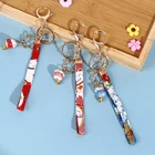 1 шт. симпатичные керамические Брелоки для ключей Neko счастливый кавайный Кот удача Кот брелок Сакура Автомобильная сумка Подвеска Мобильные аксессуары для женщин