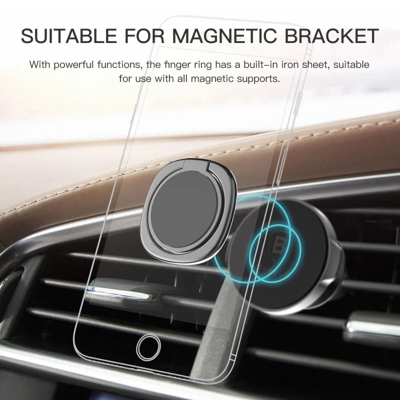 baseus universal finger ring holder for phone metal 360 degree rotation magnetic car holder mobile phone stand holder desk stand free global shipping