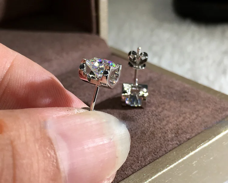 

Diamonds Fashion Jewelry S925 Sterling Silver Earrings Women Bohemia Fine Jewelry Wedding Silver Earrings for Gift Luxury