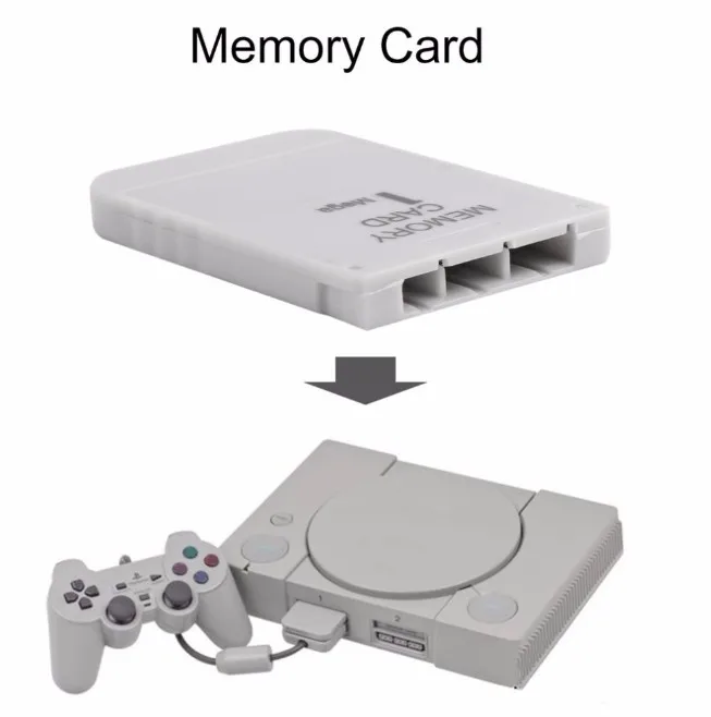 Карта памяти для PS1 1 мега карта Playstation One PSX практичная доступная белая м