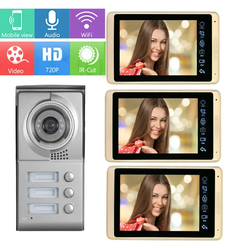 Дверной звонок YobangSecurity устройство для видеозвонка с 7 дюймовым дисплеем