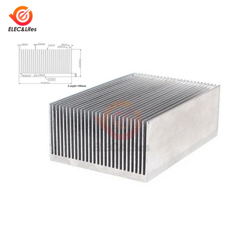 Универсальный алюминиевый радиатор для светодиодного усилителя питания 100x69x36 мм