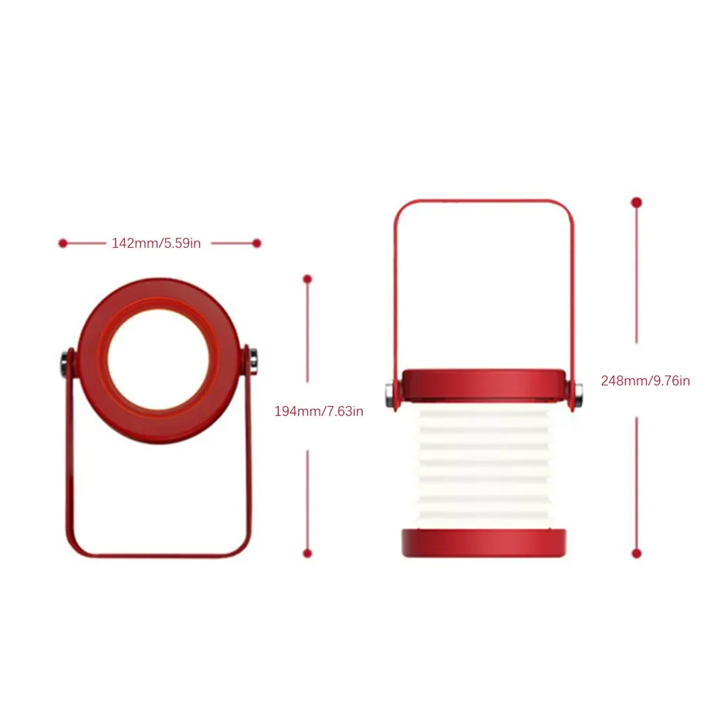 

LED Lantern Light Foldable Night Light With Touch Control With 3 Level Of Brightness Rechargeable Table Lamp For Bedroom