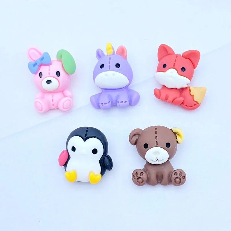 20 шт смешанные принт мульташной Минни животных с плоской задней частью Смолы