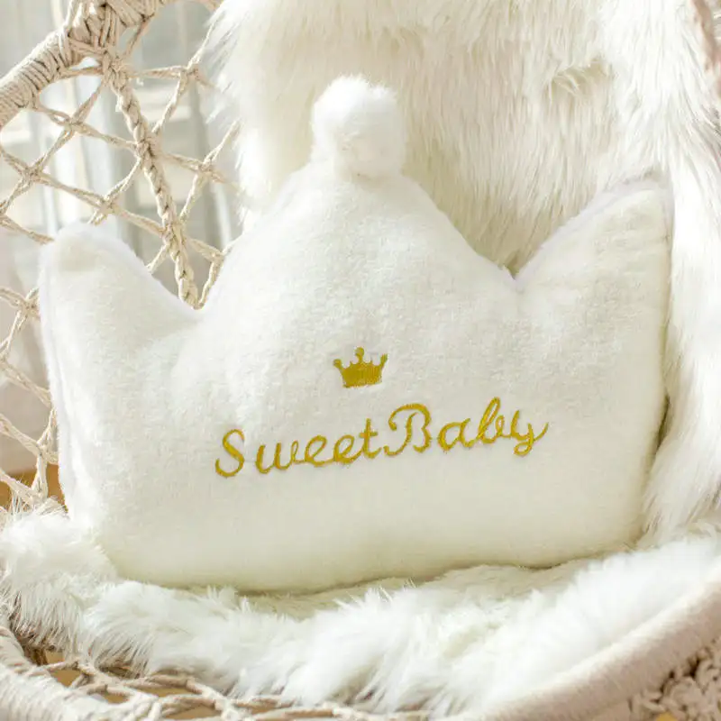 white crown Луна Звезда мягкая плюшевая подушка чучела облако Корона сердце бросок Pilliw диван декоративная подушка спальная кровать подушка для Комната принцессы для девочек - Цвет: white crown