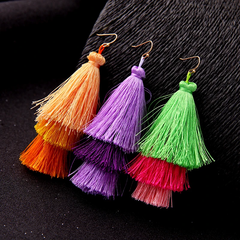 BALANBIU распродажа большие скидки серьги с кисточками для женщин Hyperbole винтажные