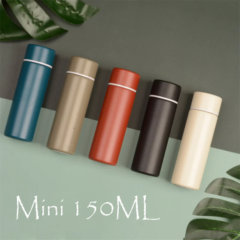 

Stainless Steel Mini Vacuum Flask Portable Double Layer Thermoscup Travel Thermos Coffee Mug Compact Small Straight Water Cup