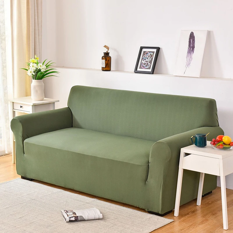 

1/2/3/4 Seater Simplicity Elastic Sofa Cover All-inclusive Stretch Slipcover Solid Color Couch Armchair Case for Home Decoration
