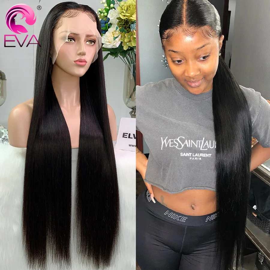Эва (этиленвинилацетат) 250% плотность длинный парик 32 дюймов прямые волосы 13x6
