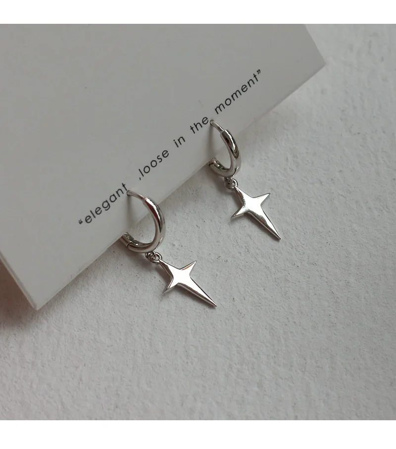 Серьги из стерлингового серебра 925 пробы модные короткие висячие серьги с