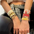 Повязка на руку Go2Boho, подарок на Новый год 2021, женский браслет Миюки, Мексиканский браслет с буквами и цветами
