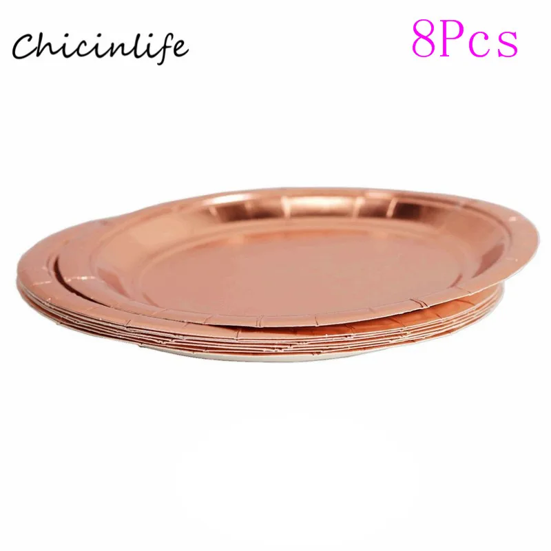 plate Chicinlife латексные воздушные шары для невесты из розового золота в форме сердца и звезды, девичник, украшение для свадебной вечеринки - Цвет: plate