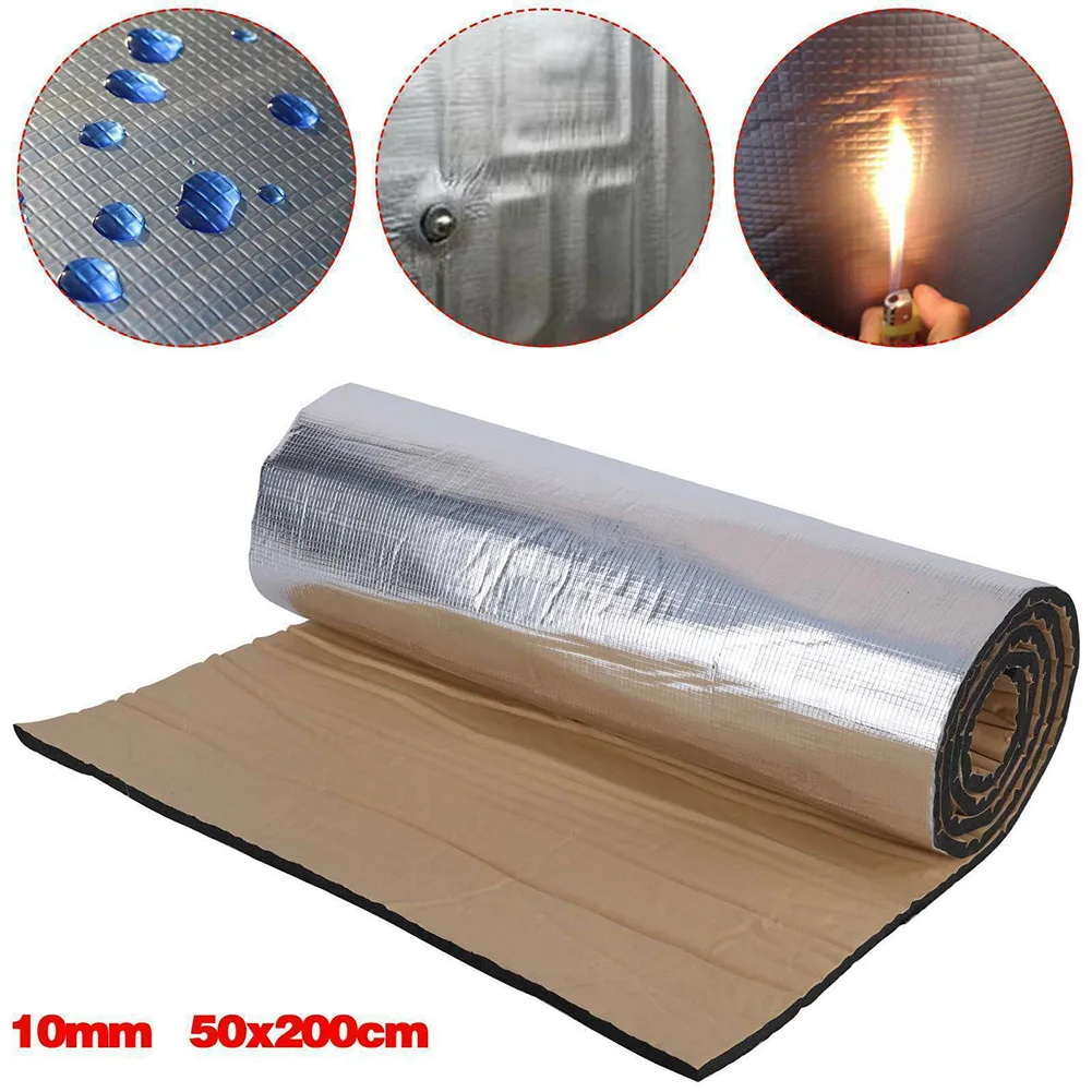 

10mm * 50cm * 200cm Foam Mat Car Sound Proofing Rubber Thermal Insulation