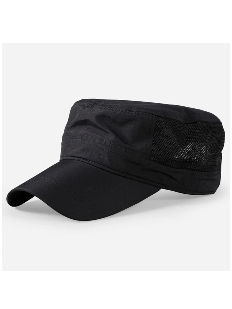 

2022 Spring and Summer Dry Quickly Army Flat Top Cap Man Woman Big Size Mesh Military Hat 56-60cm 60-65cm